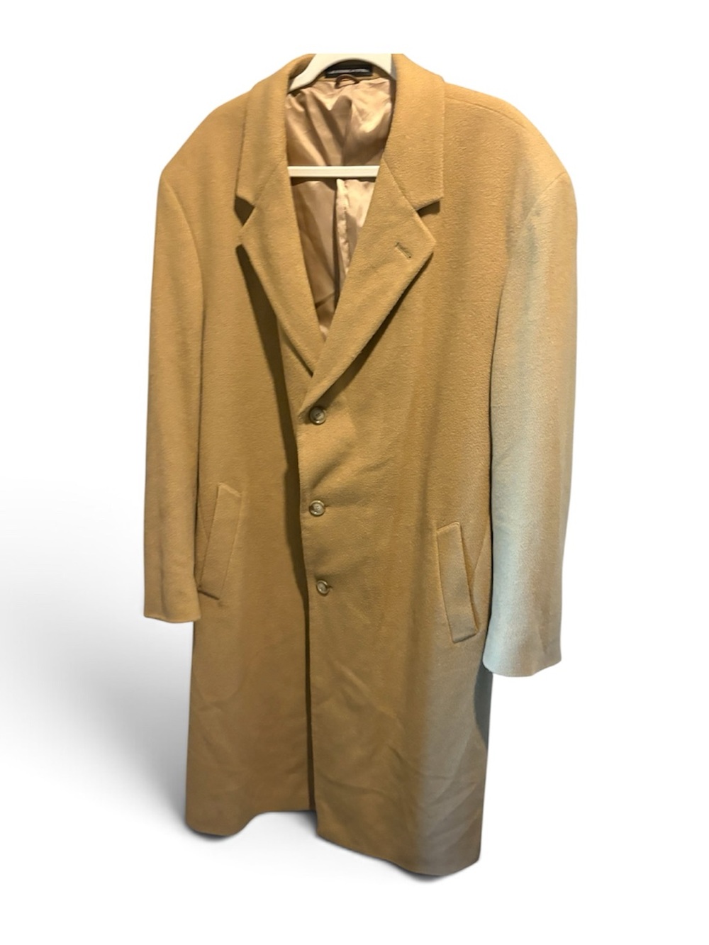 Nautica Men's full length Camel Single-Breasted Overcoat size large